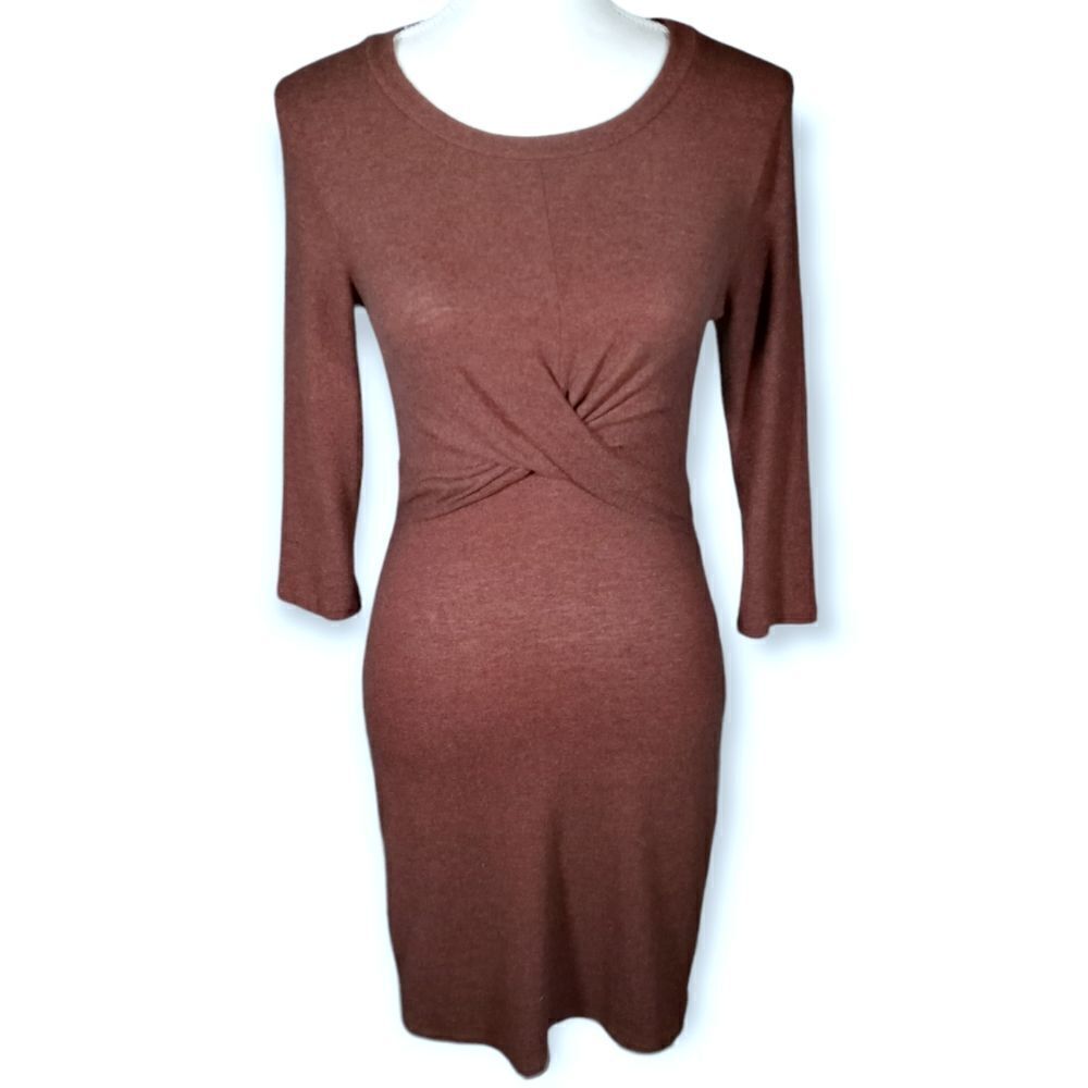 CHARLOTTE RUSSE BROWN BODYCON DRESS SZ.S EUC